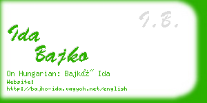 ida bajko business card